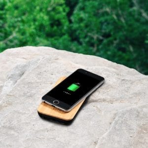 Future bamboo/fabric 6000mAh wireless power bank
